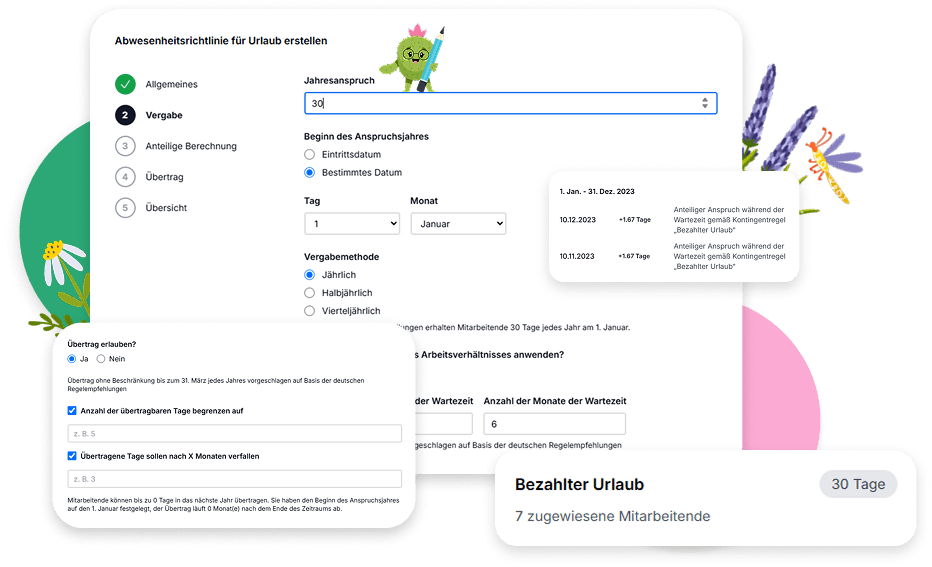 Abwesenheitsrichtlinien flexibel konfigurieren