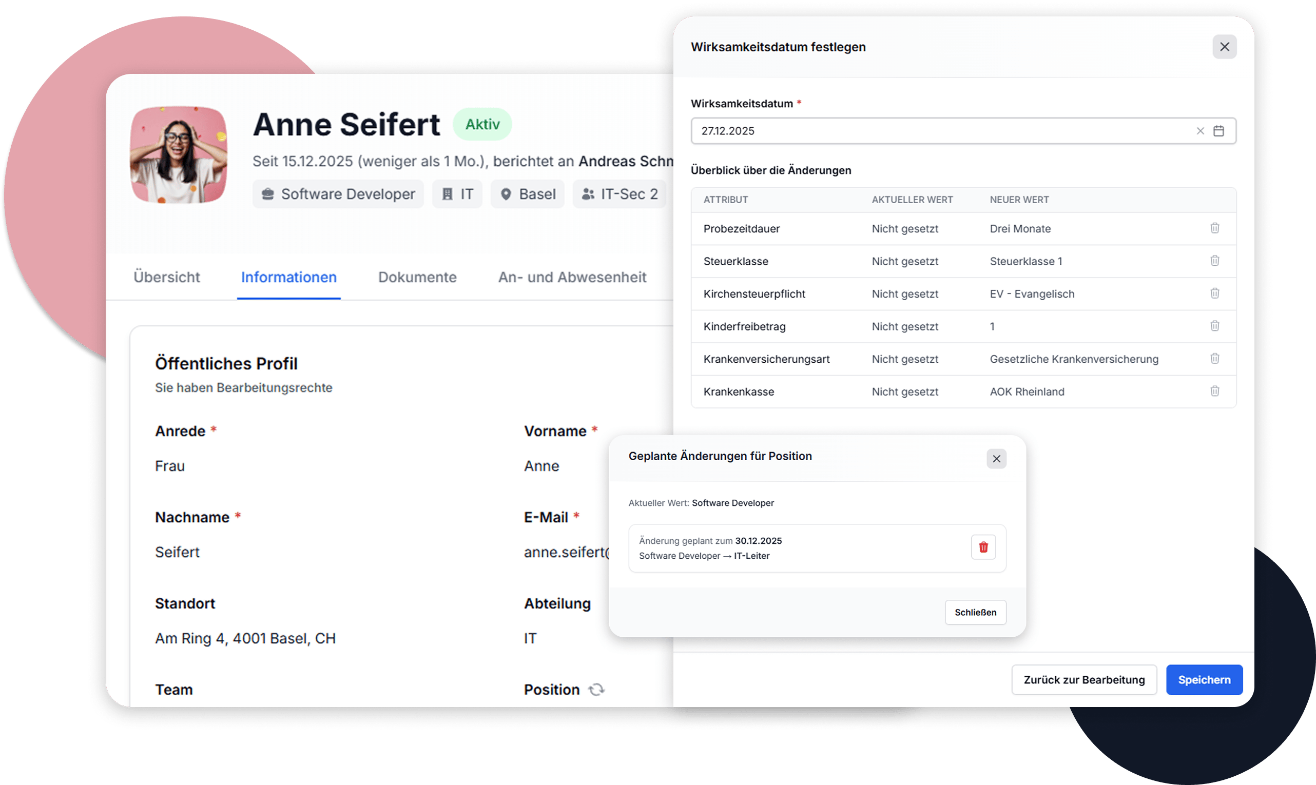 Clear access rights and traceable data maintenance
