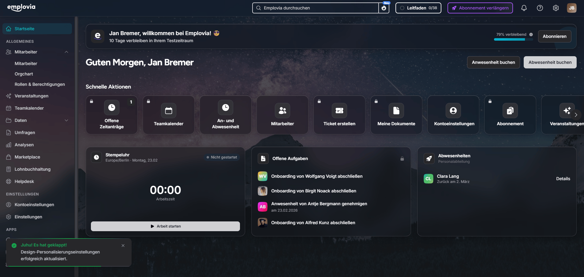 Intuitive Design Settings Intuitive Design Settings